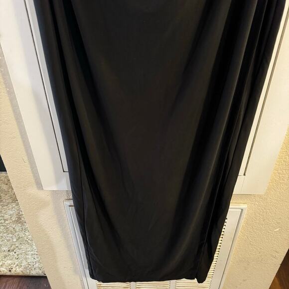 Lauren Ralph Lauren Cowl Neck Sheath Black Long Dress Sz 6 Classic Timeless - Picture 5 of 8